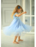 Cap Sleeve Lace Tulle Flower Girl Dress